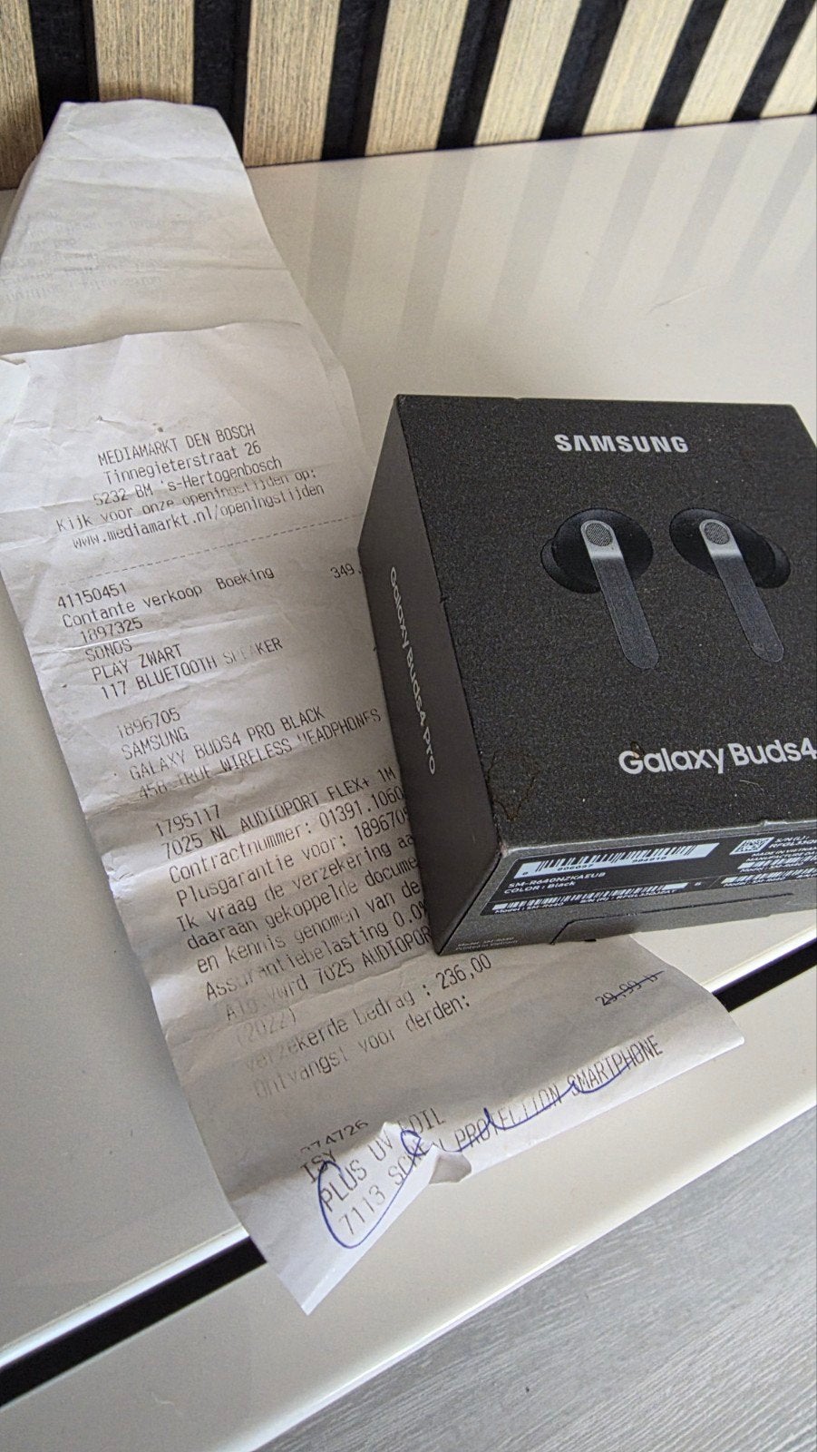 Samsung buds 4 Pro met MediaMarkt garantie bonje, Ophalen of Verzenden, Nieuw, Zwart, Samsung