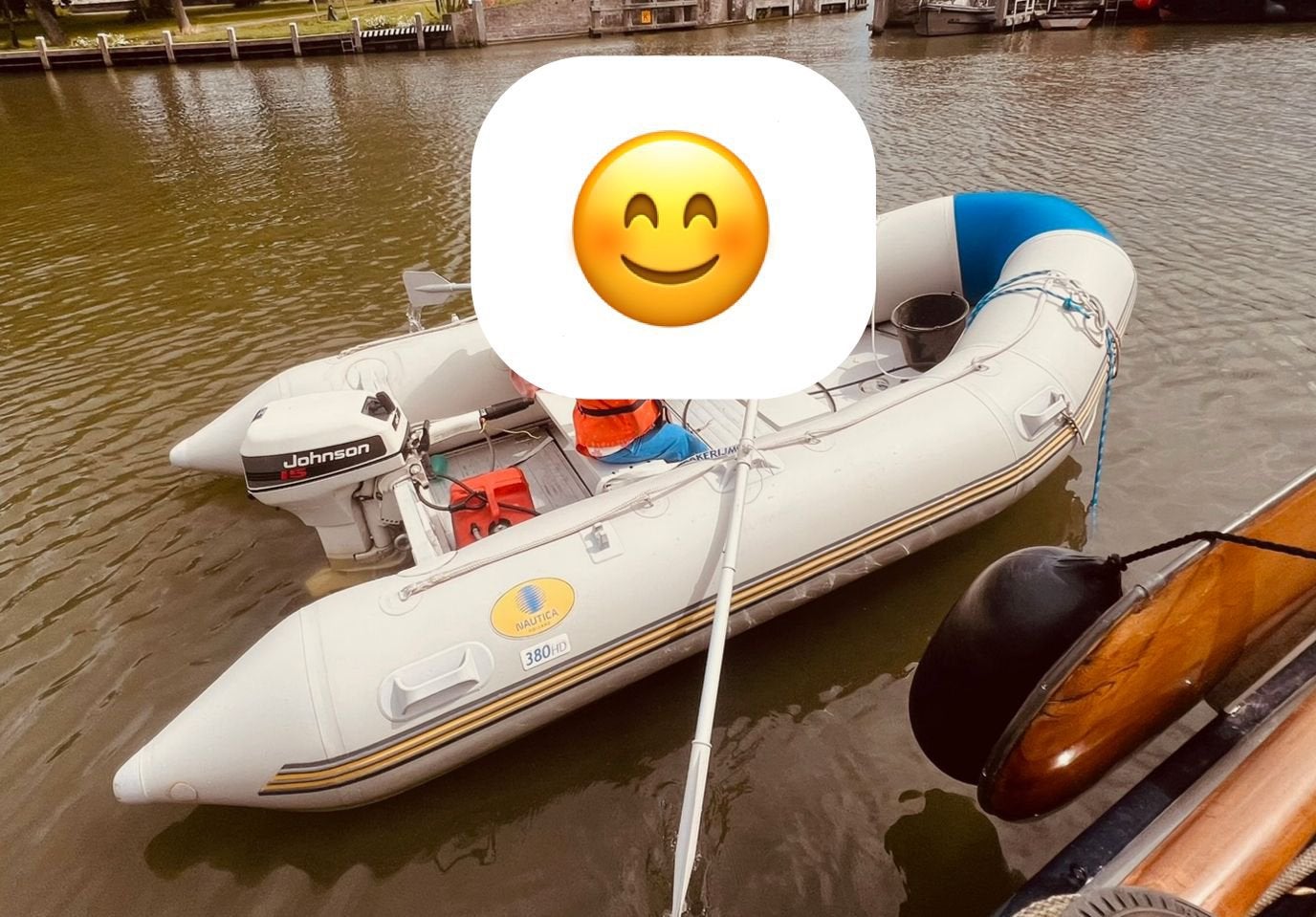 Rubberboot 3,80m alluminium bodem, Ophalen, Gebruikt