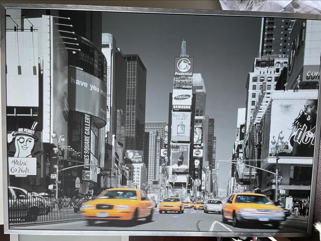 Times Square New York Canvas Schilderij Ikea, Ophalen, 50 tot 75 cm, Zo goed als nieuw, Schilderij
