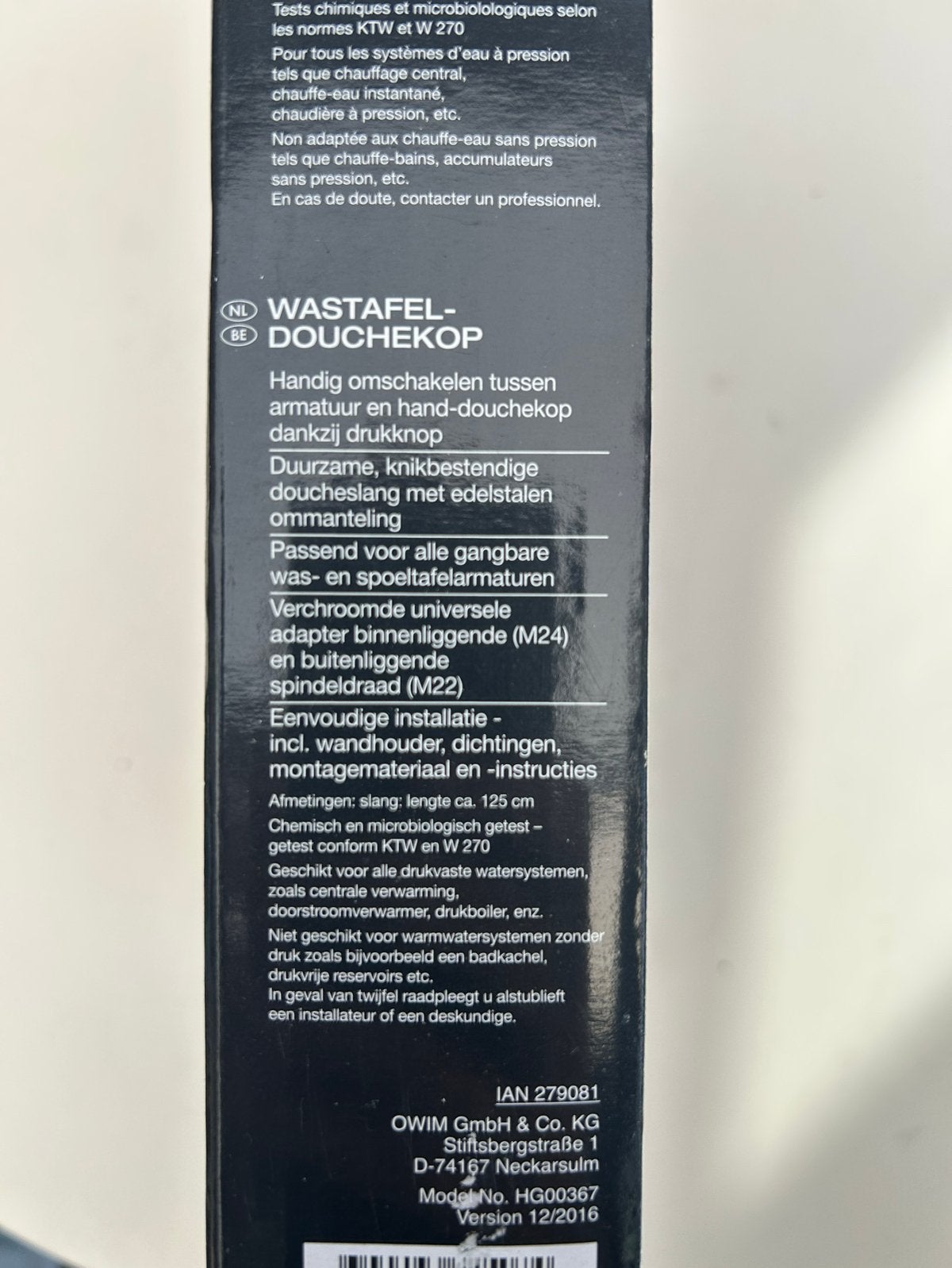 Nieuwe wastafeldouchekop - Miomare, Doe-het-zelf en Verbouw, Sanitair, Ophalen, Nieuw, Chroom, Wastafel