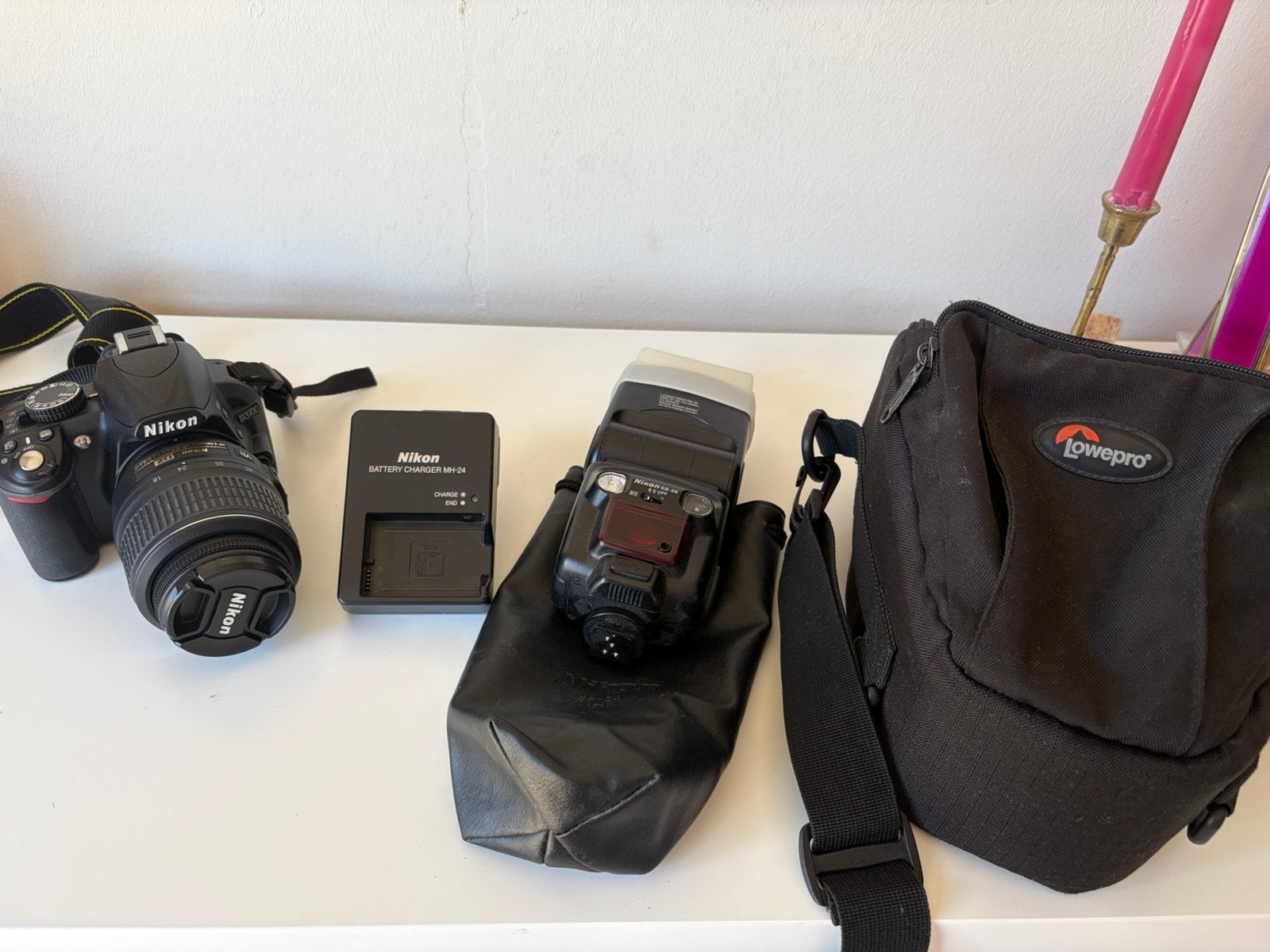 Nikon D3100 Spiegelreflexcamera + 18-55mm lens + flitser, Audio, Tv en Foto, Fotocamera's Digitaal, Gebruikt, Spiegelreflex, Nikon