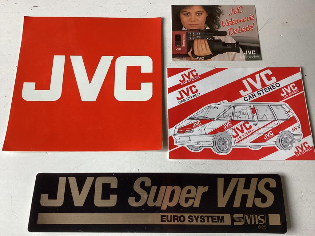 Setje stickers JVC, Verzamelen, Stickers, Zo goed als nieuw, Merk, Verzenden