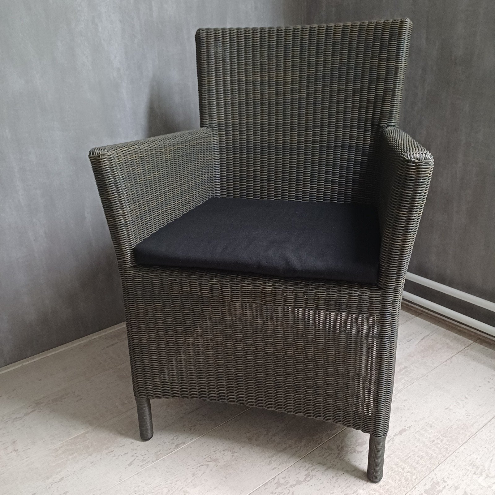 Borek Wicker Tuinstoel met Kussen 6x - Zo goed als nieuw, Ophalen, Zo goed als nieuw, Wicker