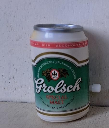 Grolsch Opwindblikje Special Malt, Verzamelen, Ophalen of Verzenden, Gebruikt, Reclamebord, Plaat of Schild, Grolsch