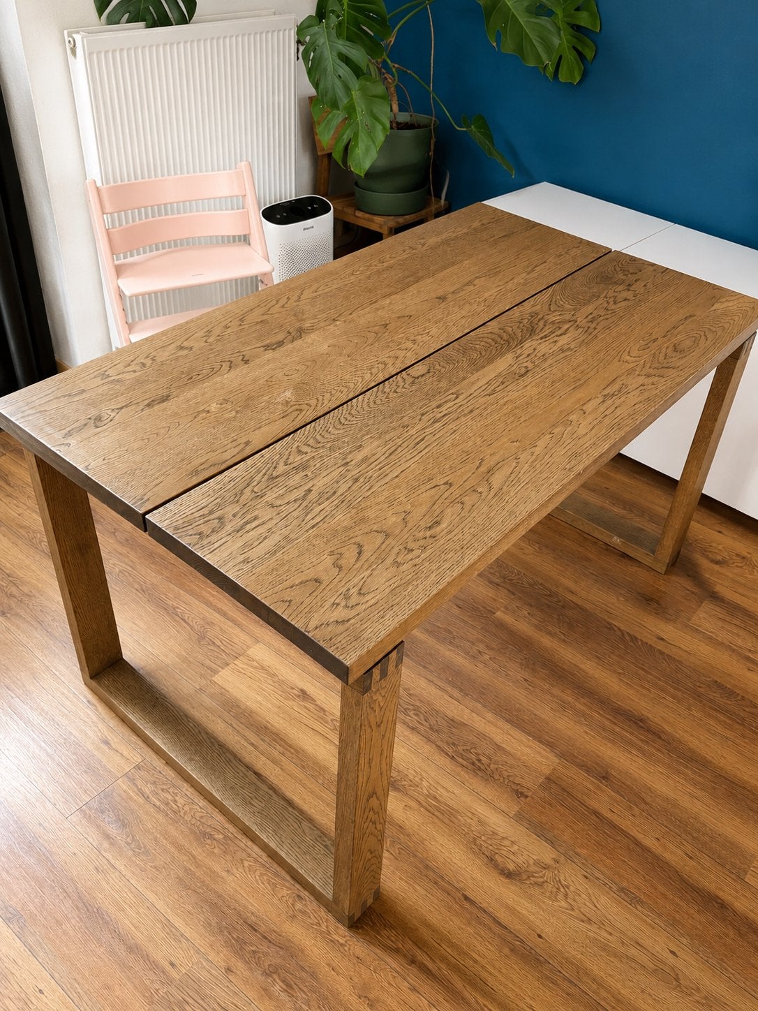 IKEA MÖRBYLÅNGA eettafel, 140x85 cm, Ophalen, Gebruikt, Eikenhout, 50 tot 100 cm