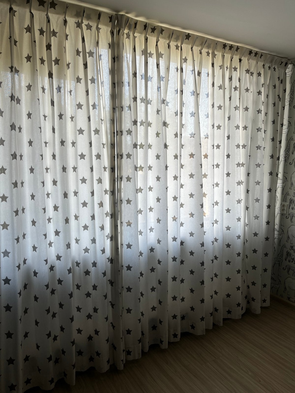 Gordijnen met sterenprint, Ophalen, Gebruikt, 236 cm, 376 cm