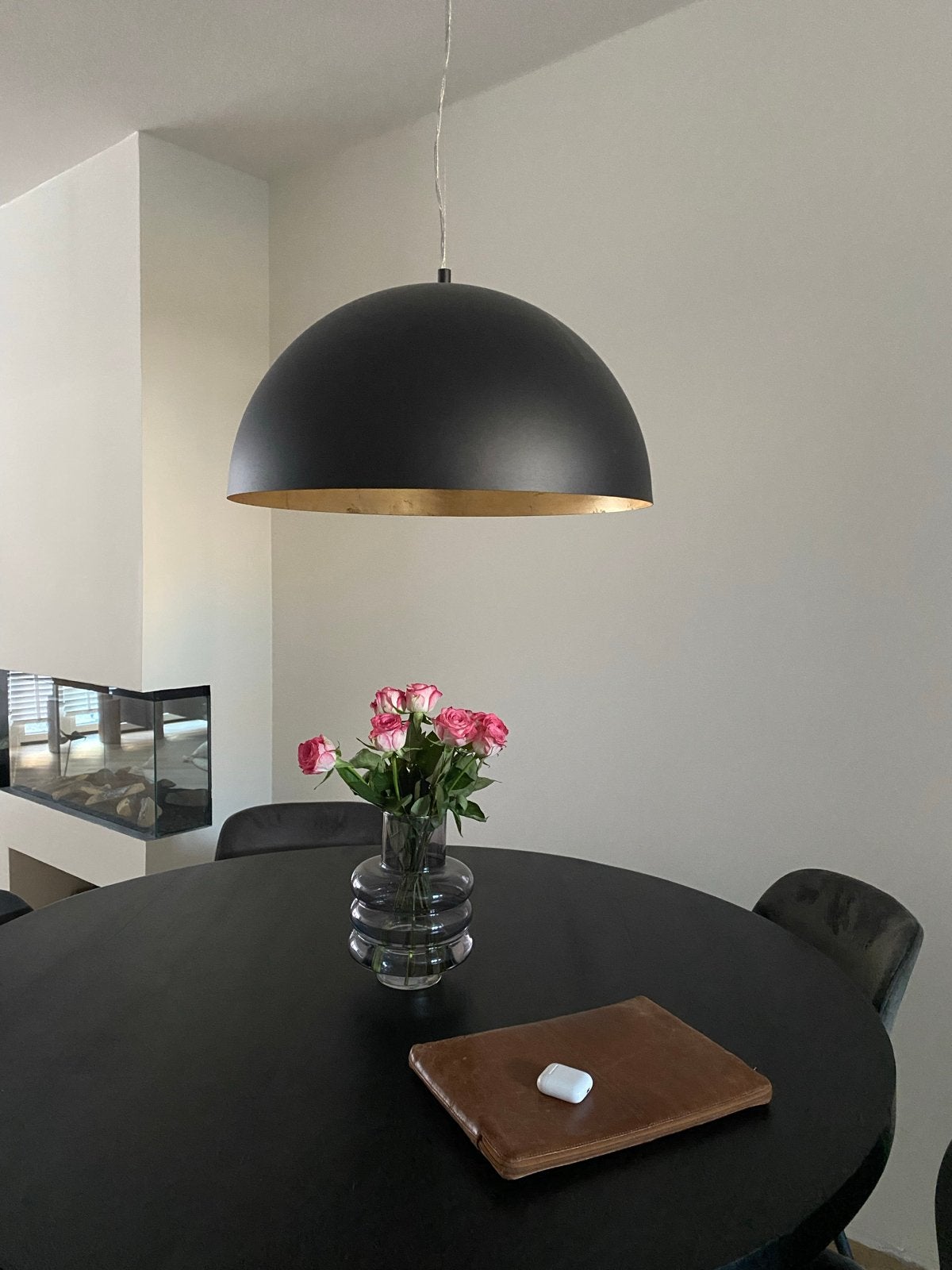 EGLO GAETANO 1 Hanglamp Zwart/Goud Ø53cm, Huis en Inrichting, Ophalen, Zo goed als nieuw, Metaal, E27 (groot)