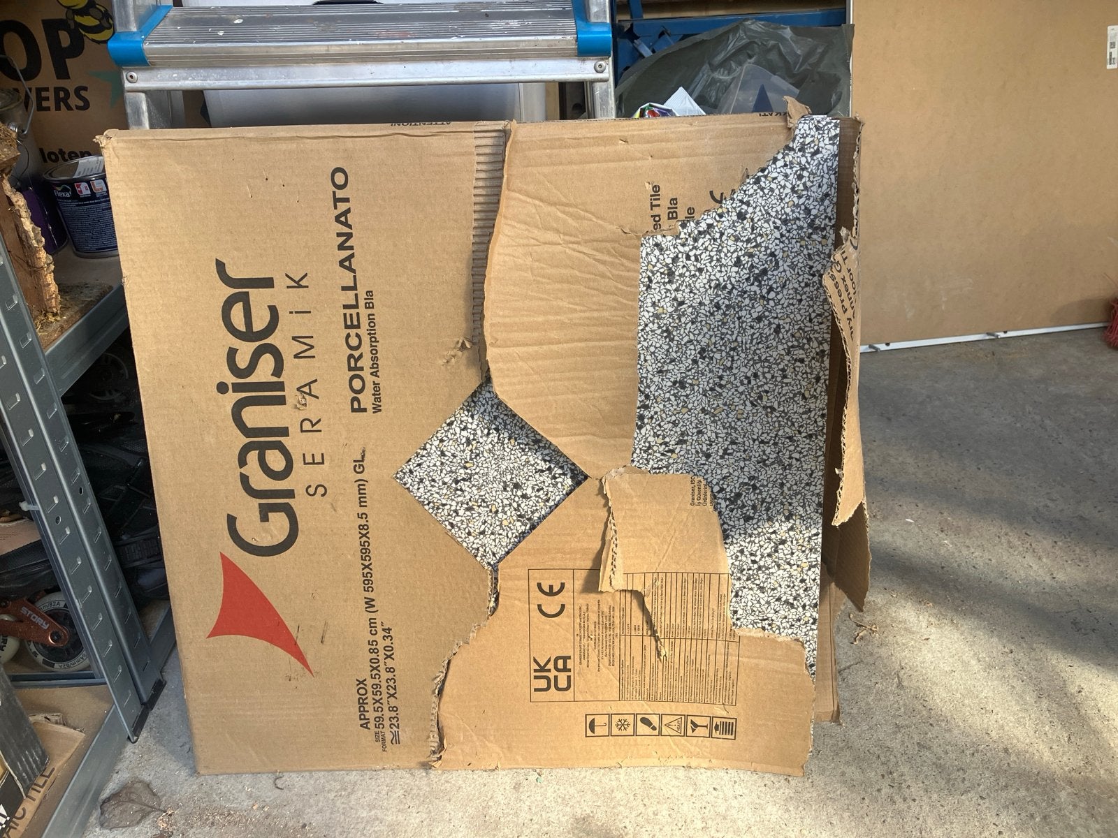 3 Granito Motief Tegels 60x60 cm - Graniser Keramiek, Ophalen, 60 cm of meer, Keramiek, Nieuw