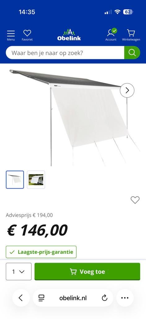 Thule sun blocker view blocker, Ophalen of Verzenden, Nieuw