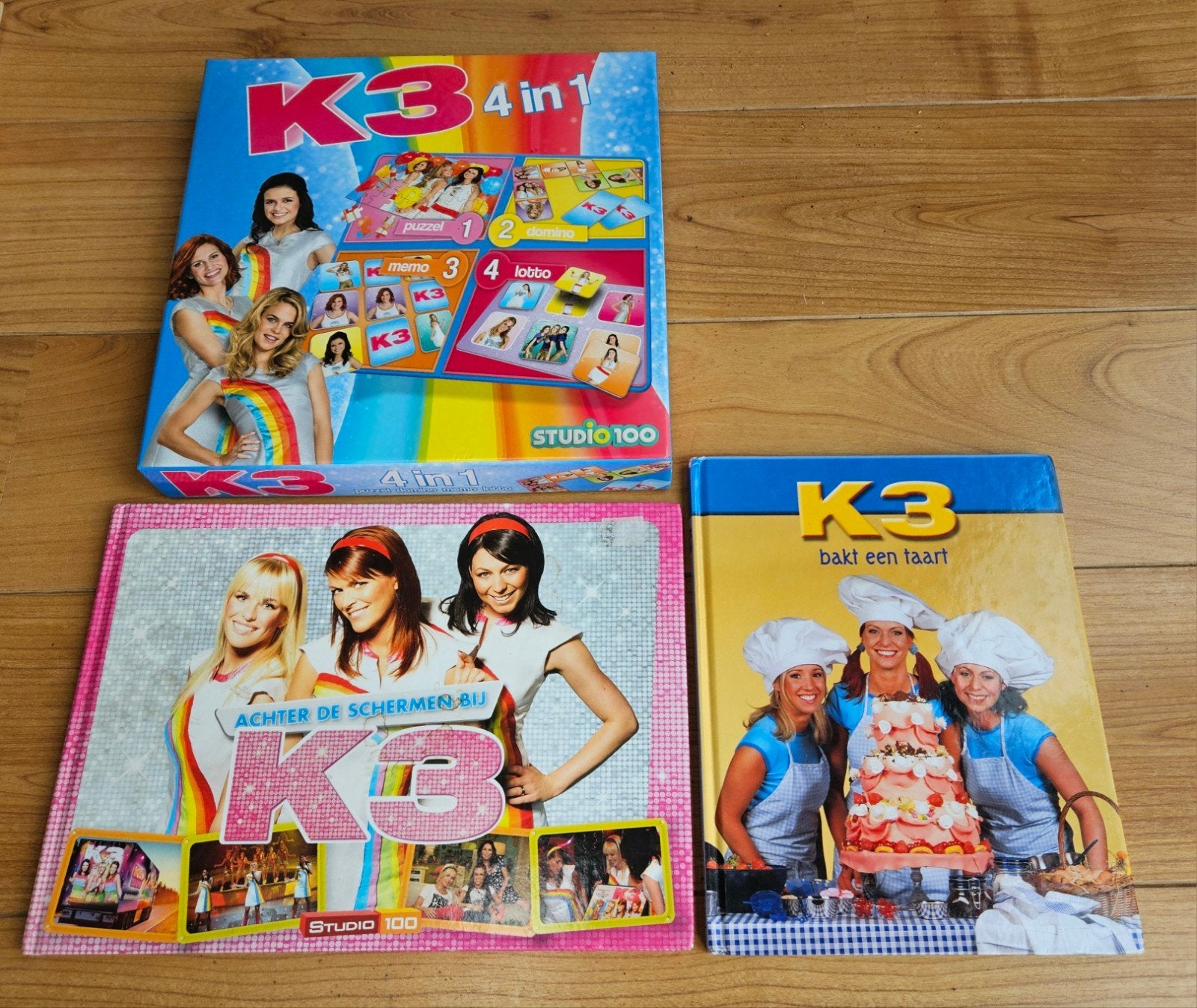 K3 Spellen en boek: 4-in-1 Spel, Achter de Schermen, B, Ophalen of Verzenden, Gebruikt, Meisje