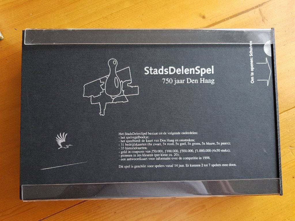 Stadsdelenspel Den Haag, Vijf spelers of meer, Ophalen, Nieuw, Onbekend