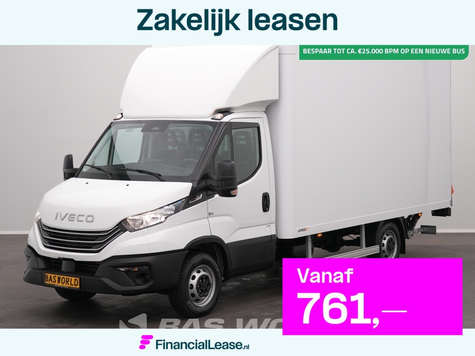 Iveco Daily 35S18 3.0L Automaat Laadklep 180PK Bakwagen ACC, Automaat, Stof, Euro 6, 4 cilinders