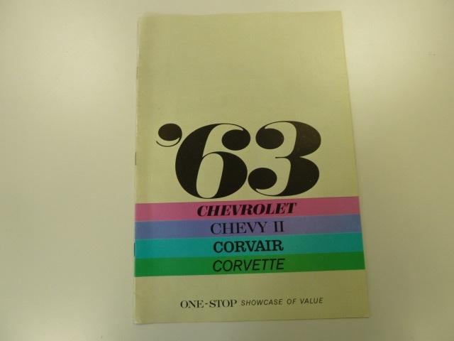 1963 Chevrolet Chevy II Corvair en Corvette Brochure USA, Ophalen of Verzenden, Gelezen, Chevrolet