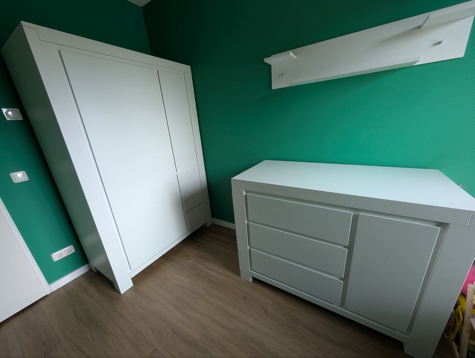 Interbaby babykamer set: ledikant, commode, kledingkast, Kinderen en Baby's, Kinderkamer | Complete kinderkamers, Ophalen, Zo goed als nieuw