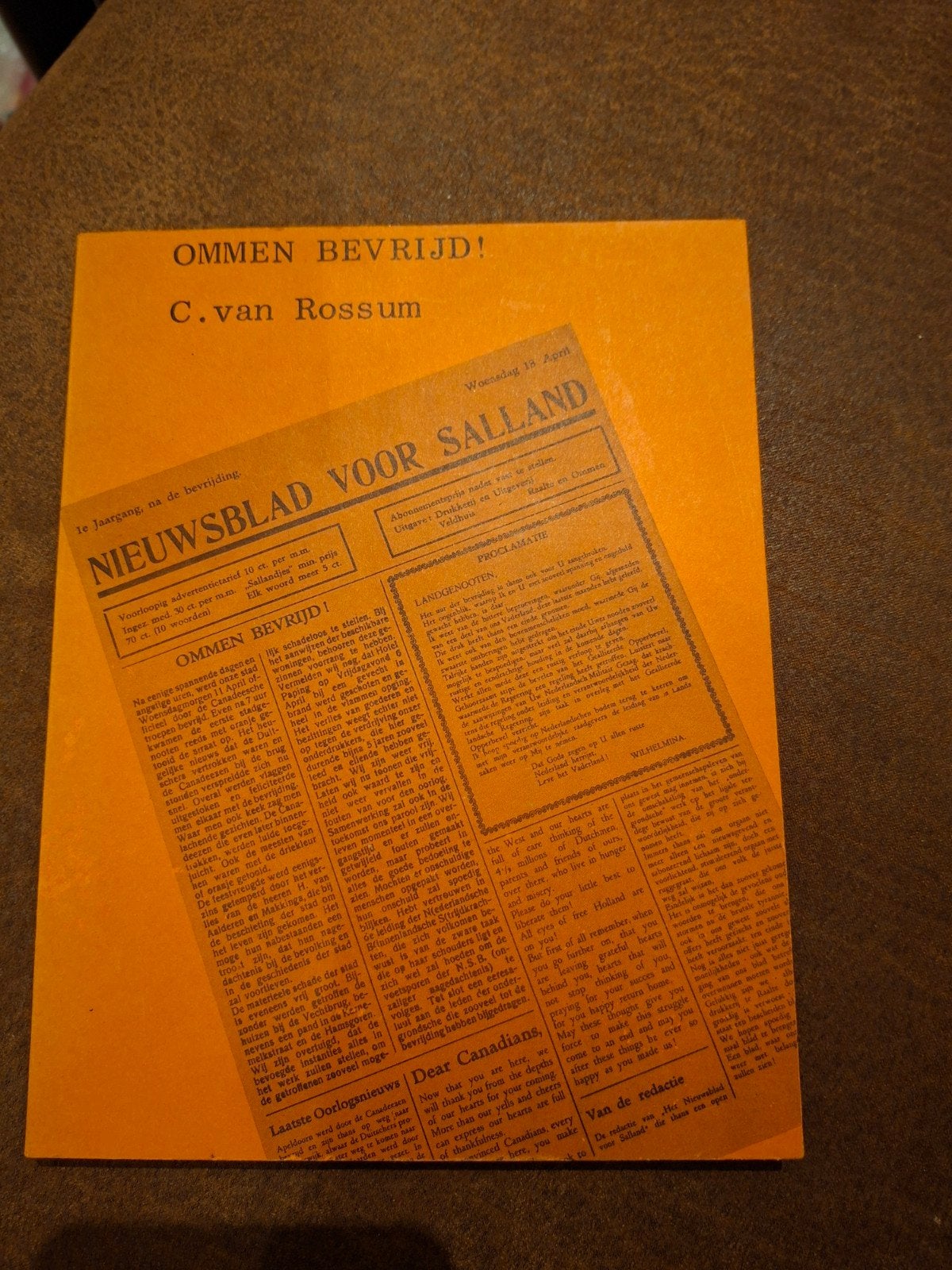 ommen bevrijd !, Ophalen of Verzenden, Tweede Wereldoorlog, Gelezen, C van rossum