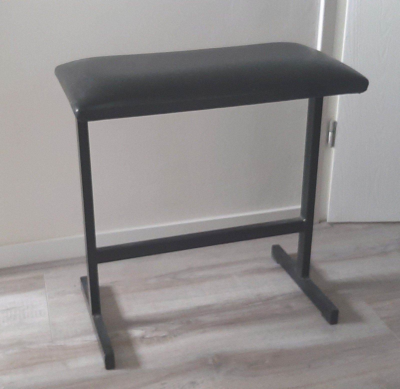 piano / orgel / keyboard bank / kruk  zwart leer, Ophalen, Zo goed als nieuw