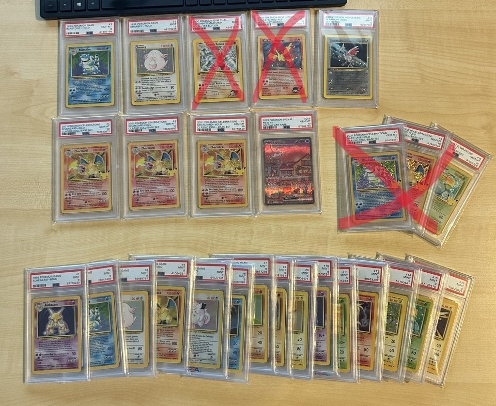 psa vintage wotc pokemonkaartjes(zie omschrijving), Ophalen of Verzenden, Zo goed als nieuw, Foil