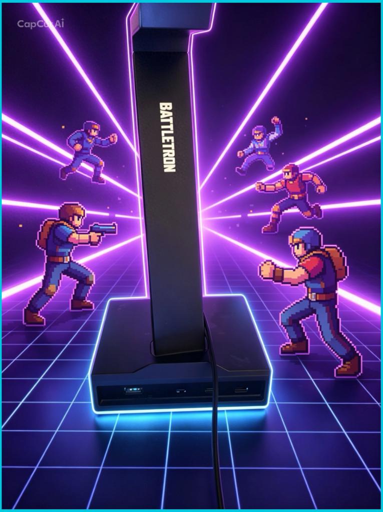 Battletron Koptelefoonstandaard met LED-verlichting, Computers en Software, Overige Computers en Software, Gebruikt, Ophalen of Verzenden