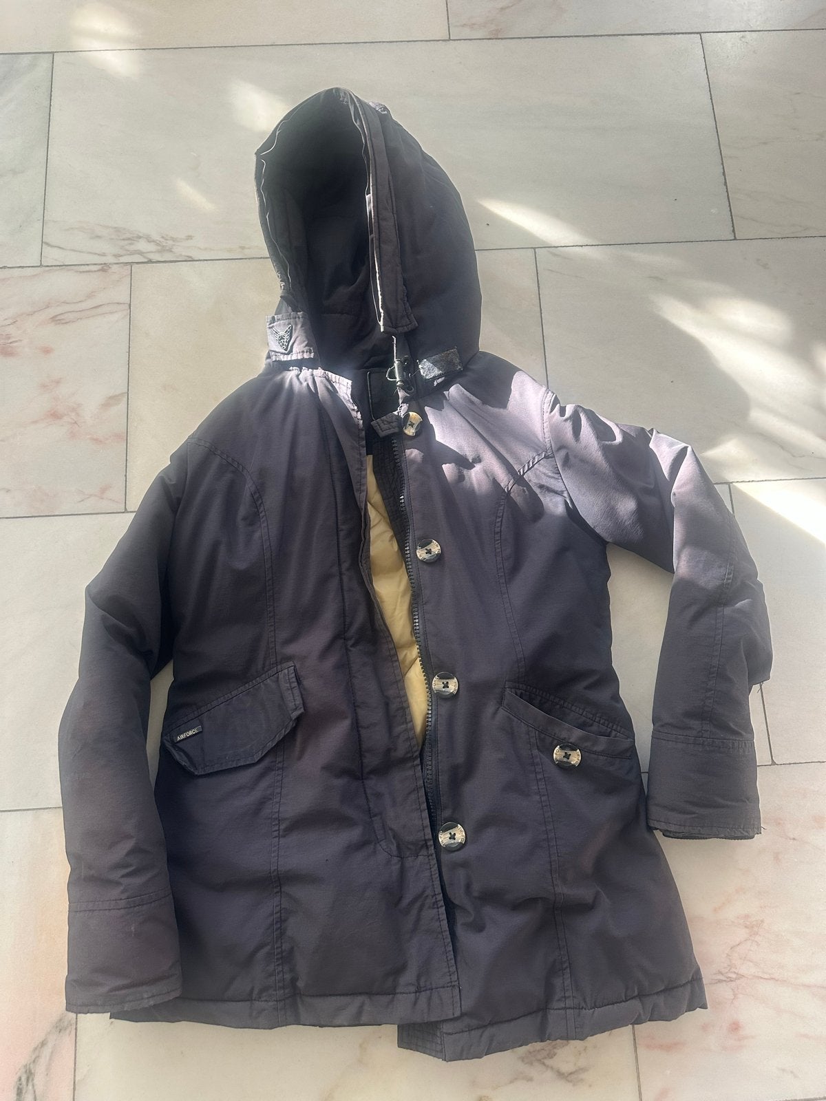 Airforce winterjas voor kinderen - Maat 14Y, Ophalen of Verzenden, Gebruikt, Jongen of Meisje, Jas