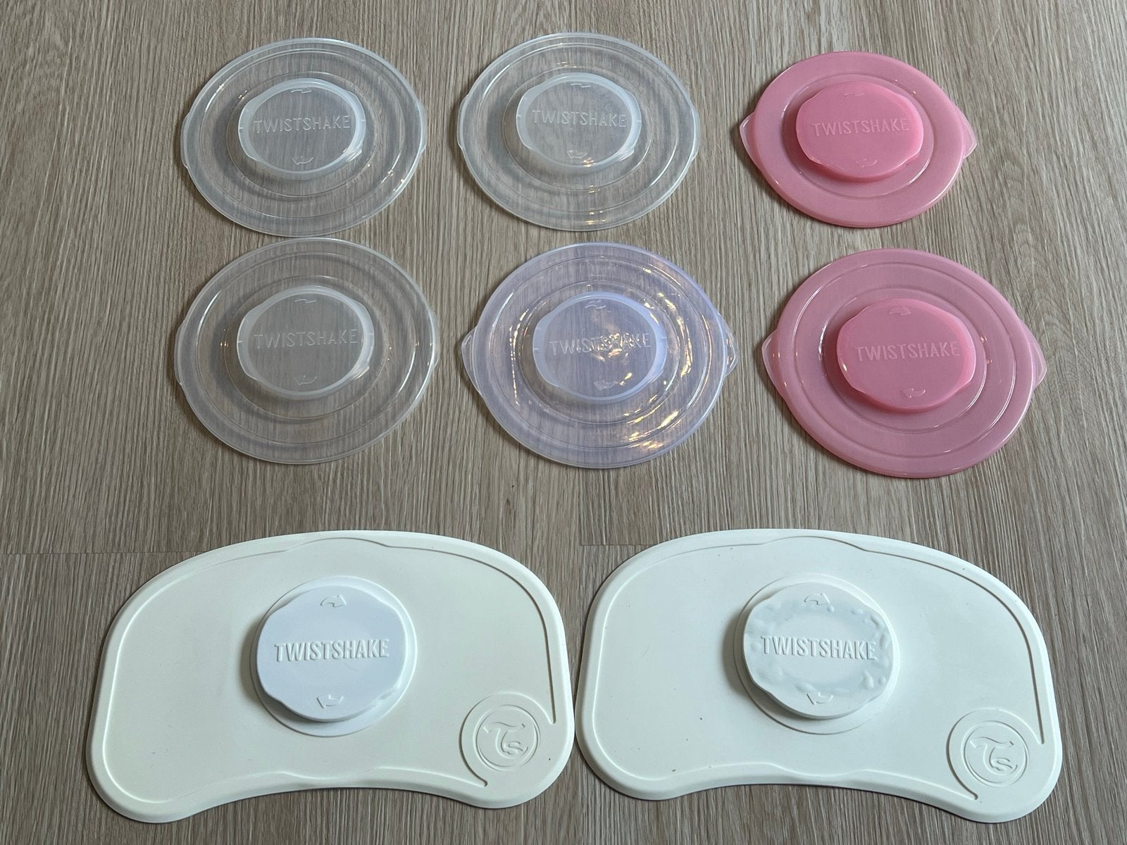 Twistshake deksels 6x & placemats 2x – set, Ophalen, Gebruikt, Bewaarbakje, Overige merken