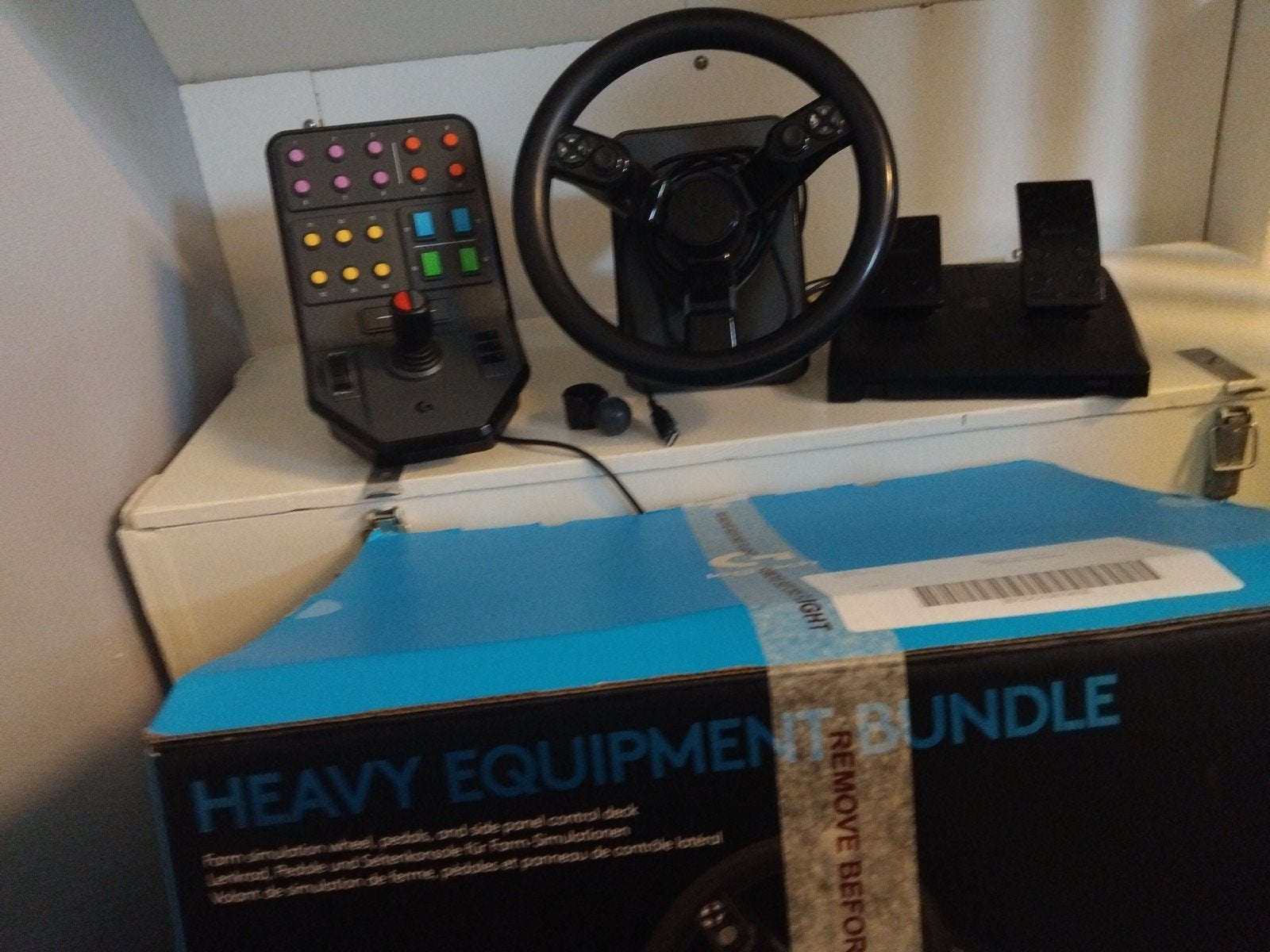 Logitech G Heavy Equipment Bundle - Farm Sim Wiel & Pedalen, Racestuur, Gebruikt, Force feedback, Ophalen of Verzenden