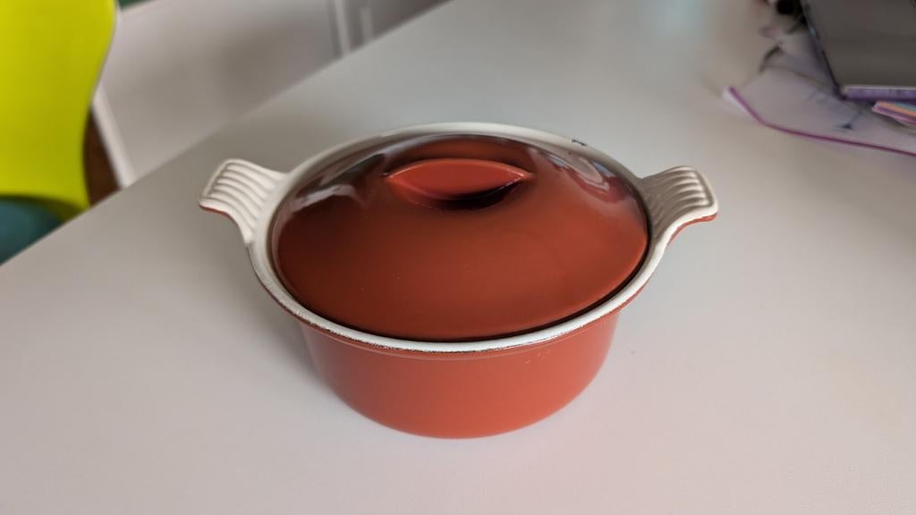 Le Creuset ovenschaal met deksel, Huis en Inrichting, Keuken | Potten en Pannen, Ophalen, Gebruikt, Overige materialen