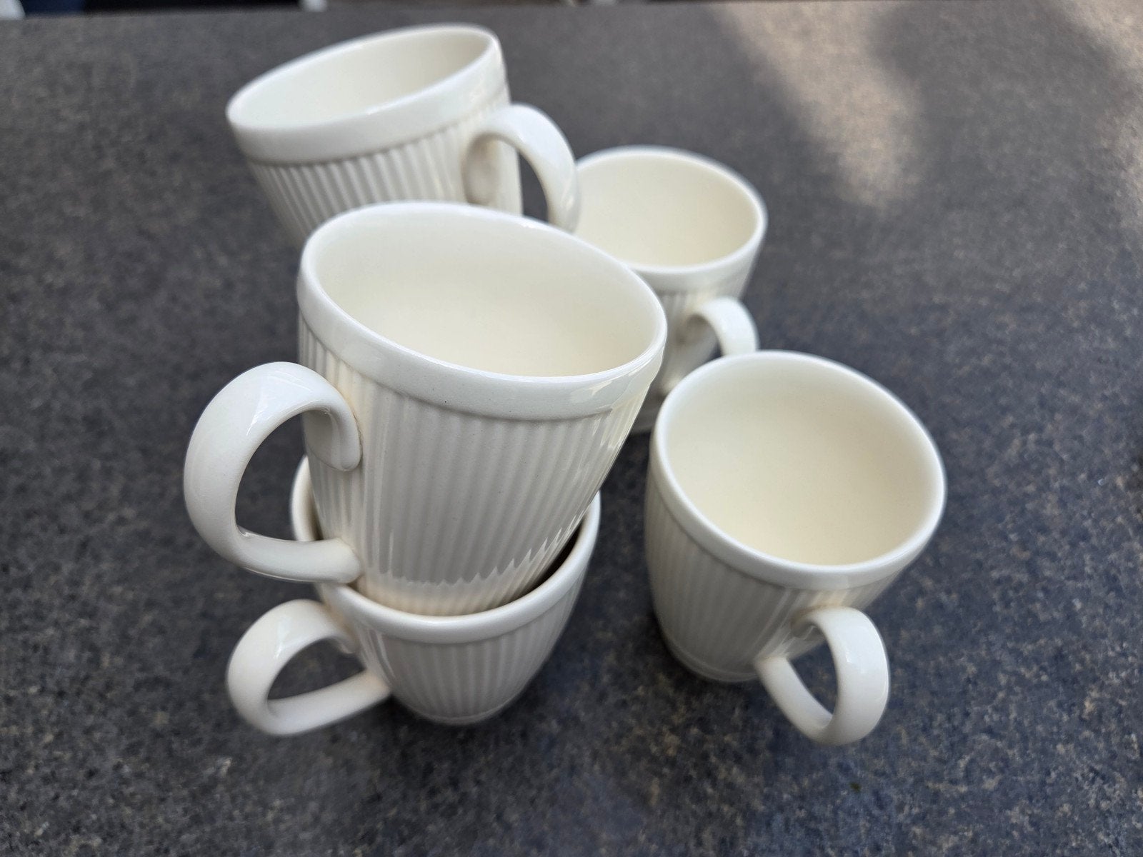 Set van 6 Wedgwood Windsor mokken, Ophalen of Verzenden, Zo goed als nieuw, Wedgwood, Kop(pen) en/of Schotel(s)
