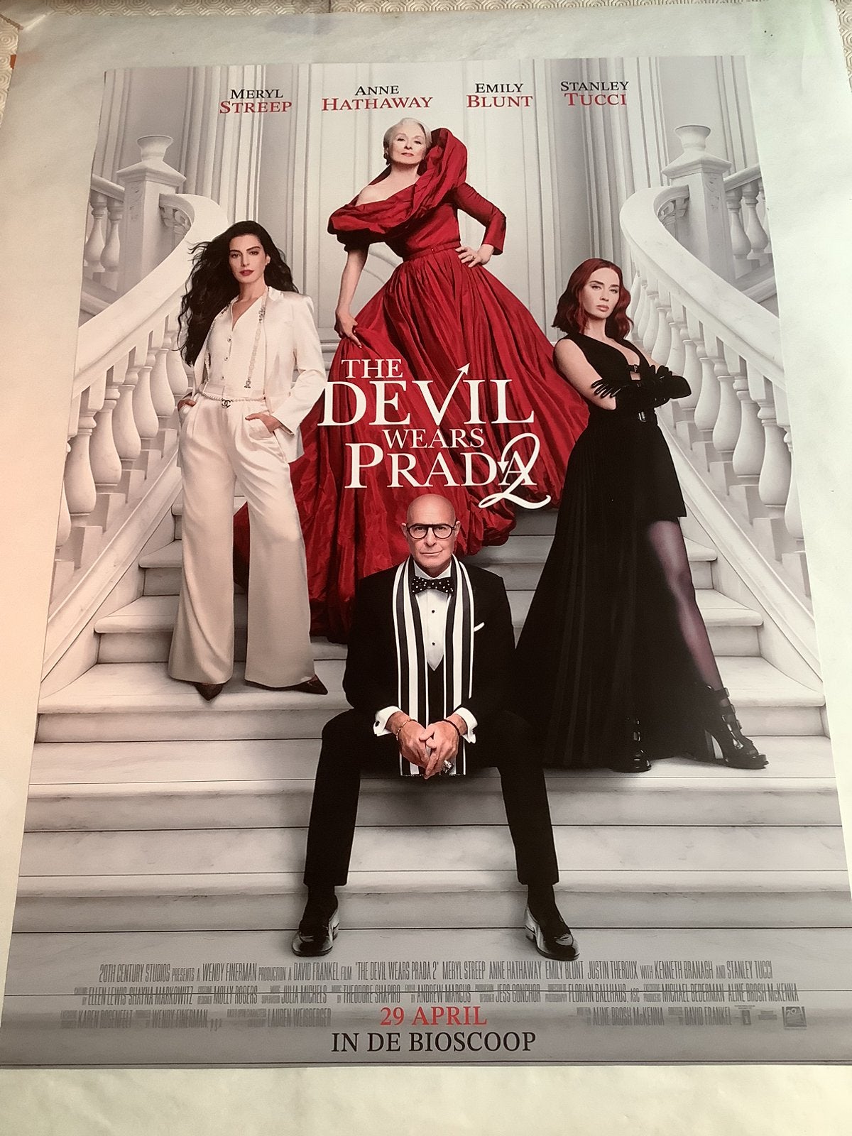 THE DEVIL WEARS PRADA  filmposter  70-100 cm, Ophalen of Verzenden, Zo goed als nieuw, Deurposter of groter, Film en Tv