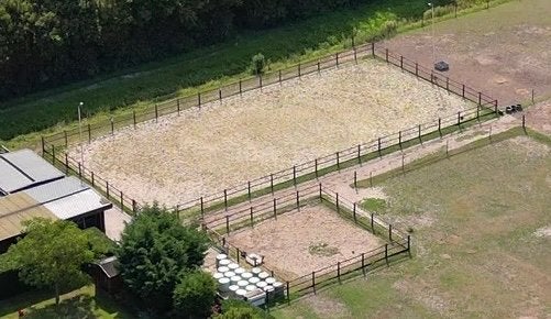 Chevaldo Hekwerk Paardenbakken (20x40m en 12.5x12.5m) + Loop, Ophalen, Met poort, Gebruikt, Overige typen