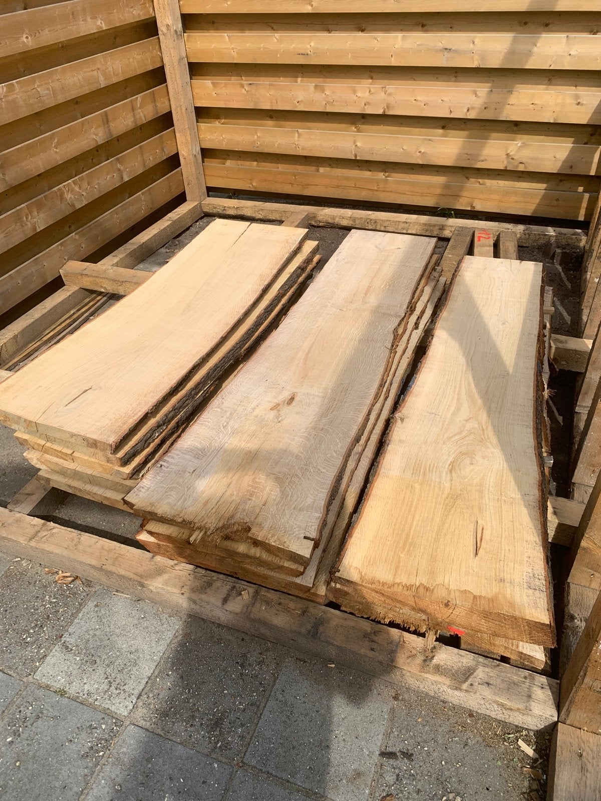 13 mooie eiken delen te koop! 280,-, Ophalen, Eiken, Zo goed als nieuw, Plank