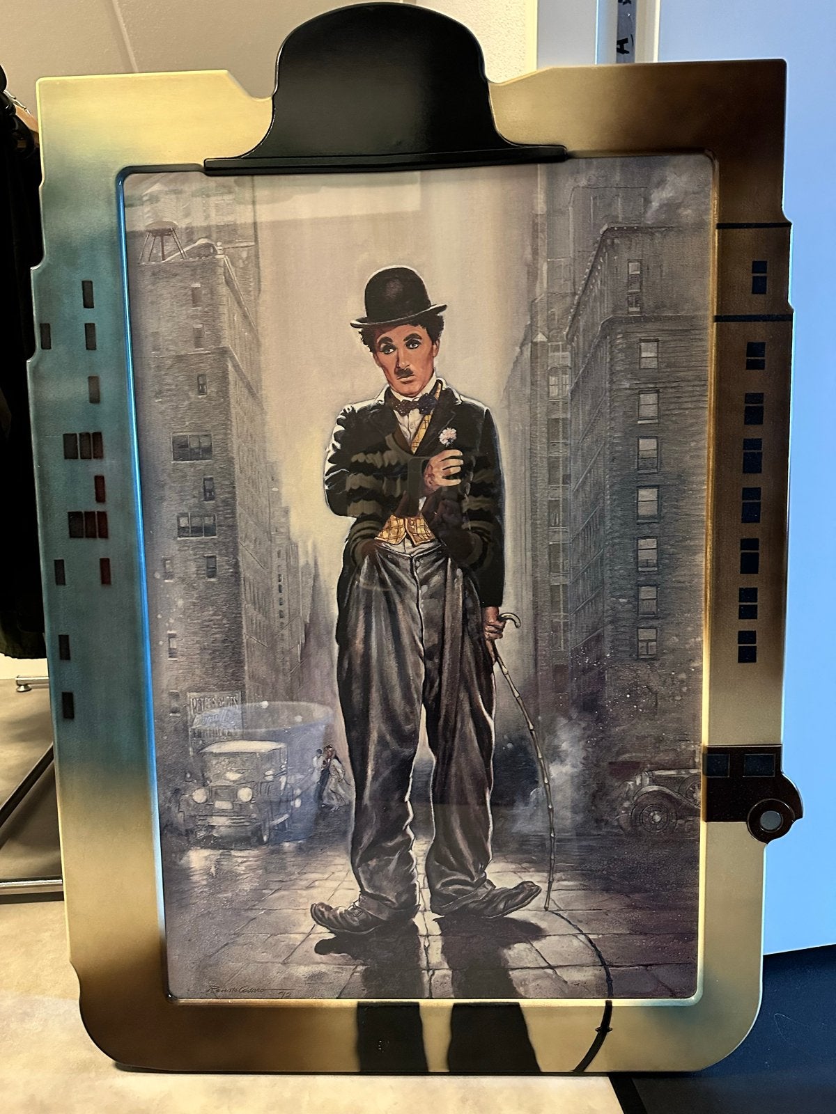 Ingelijste print Charlie Chaplin - 116x81 cm, Ophalen, Gebruikt, Print, 75 tot 100 cm