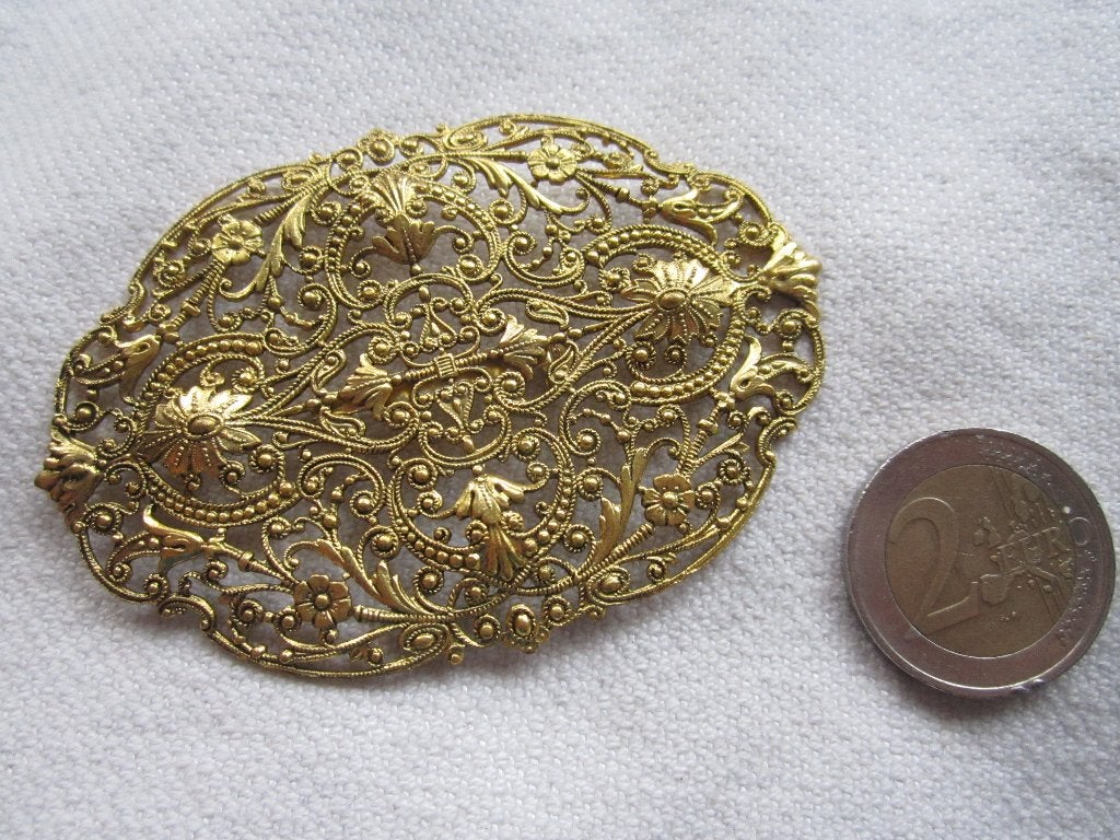 46.   Aparte oude broche, groot, Sieraden, Tassen en Uiterlijk, Antieke sieraden, Ophalen, Overige materialen, Broche