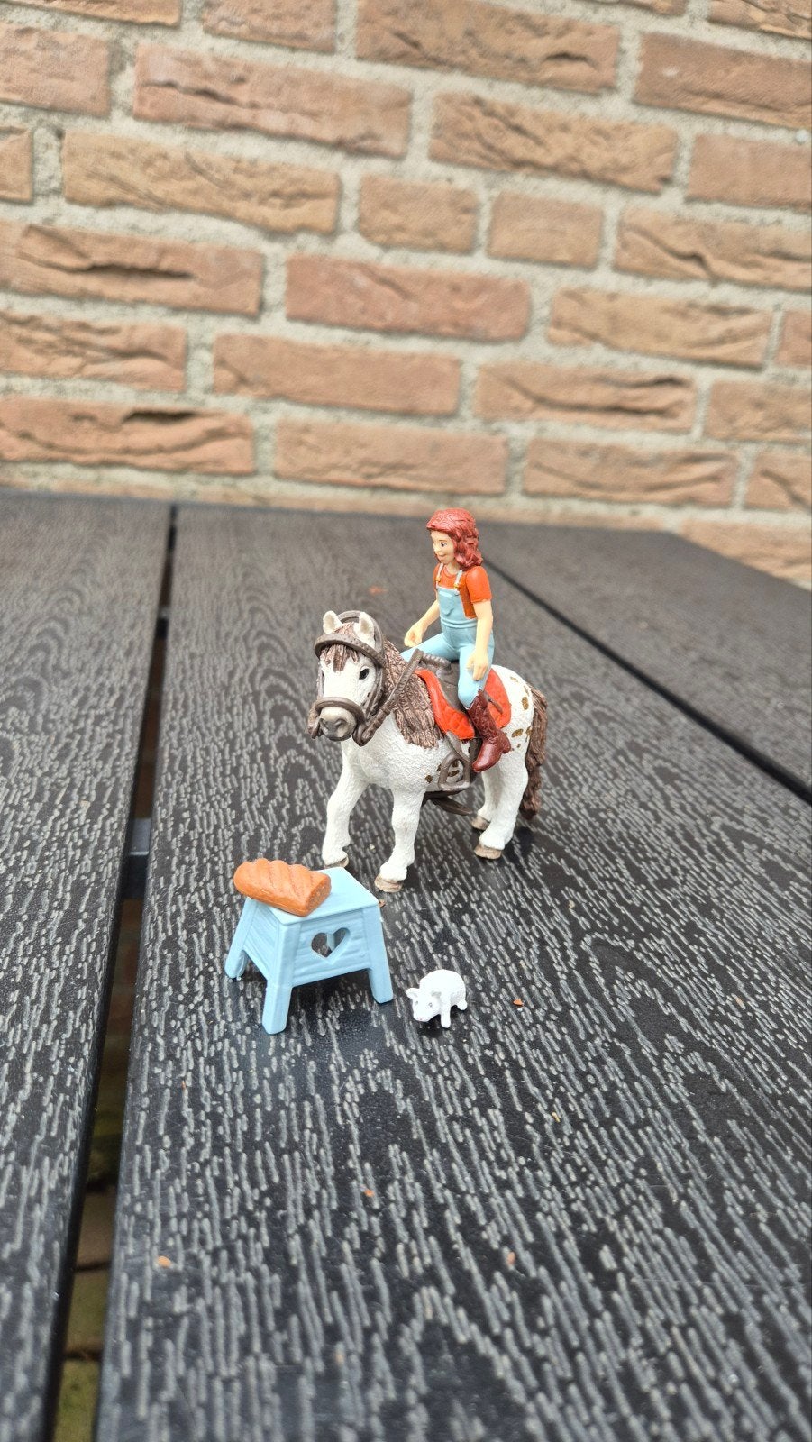 Schleich paard met ruiter en accessoires, Ophalen of Verzenden