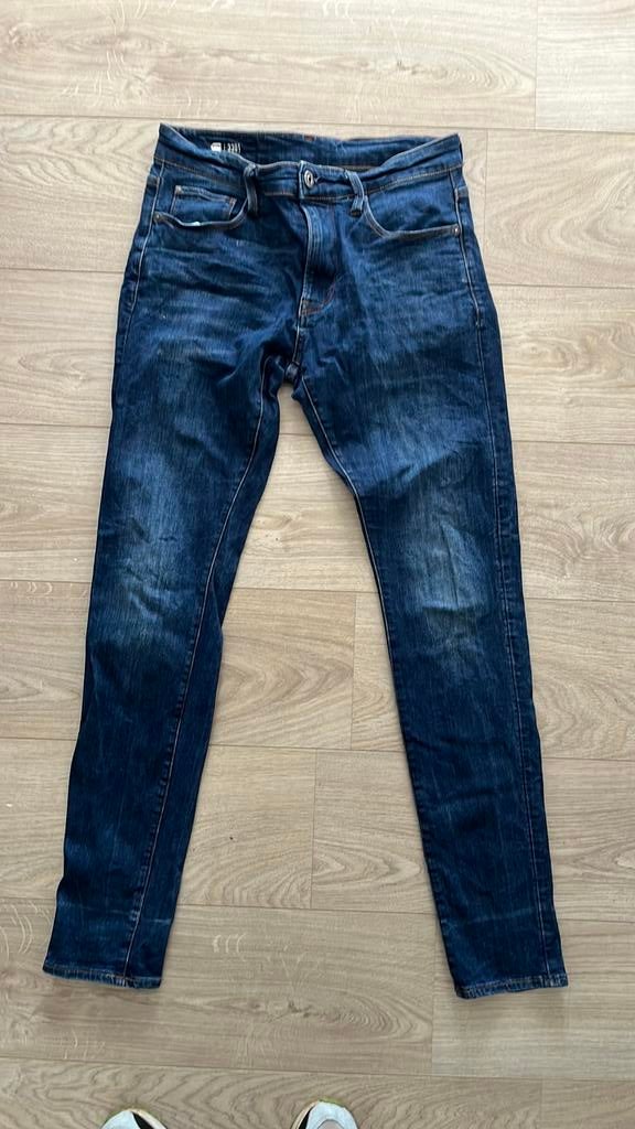 G-STAR RAW skinny 3301, Ophalen of Verzenden, Zo goed als nieuw, Blauw, W32 (confectie 46) of kleiner