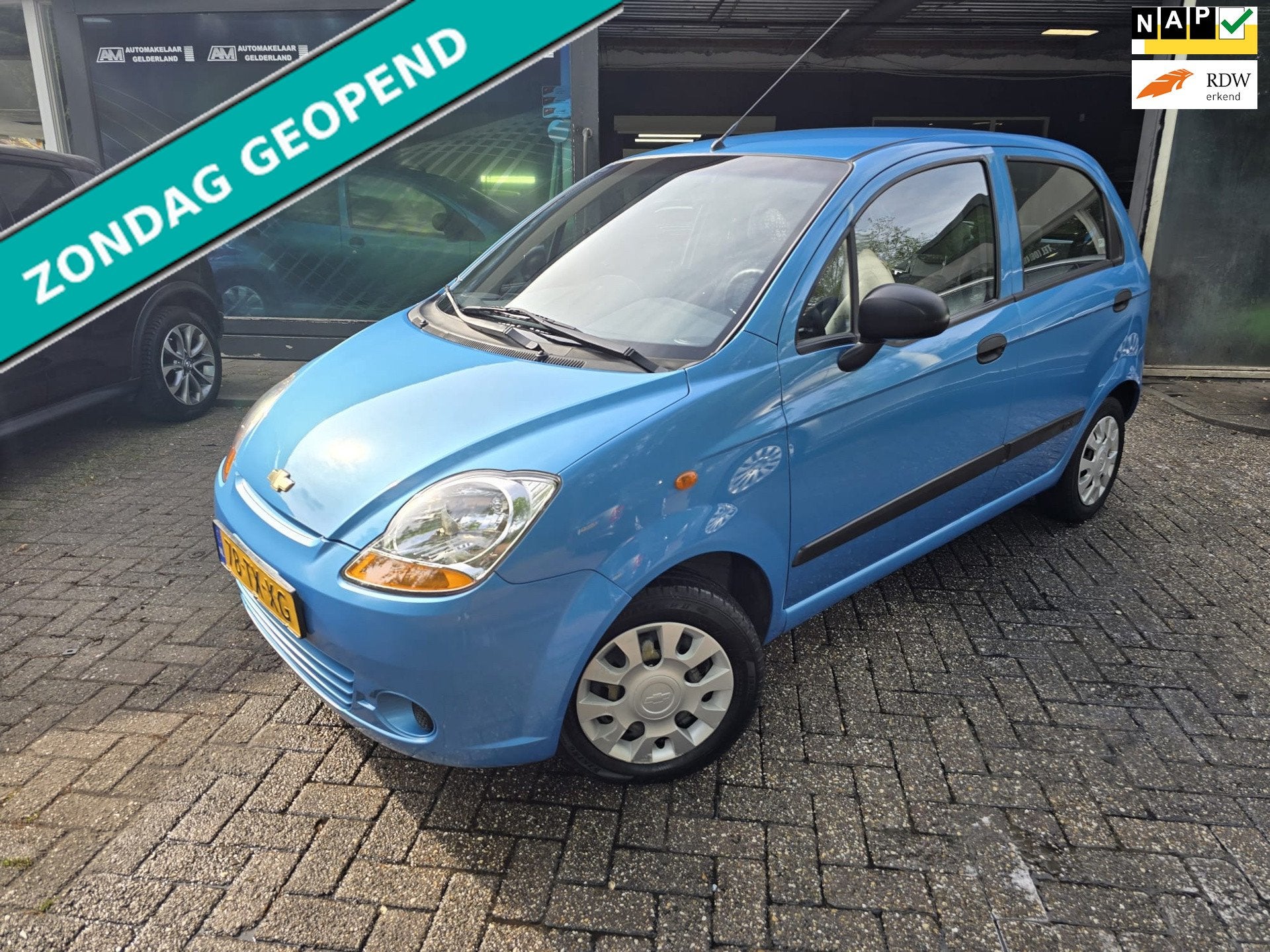 Chevrolet Matiz 0.8 Spirit | 1E EIGENAAR | AUTOMAAT |3/6 OF, Auto's, Stof, Gebruikt, Blauw, Origineel Nederlands