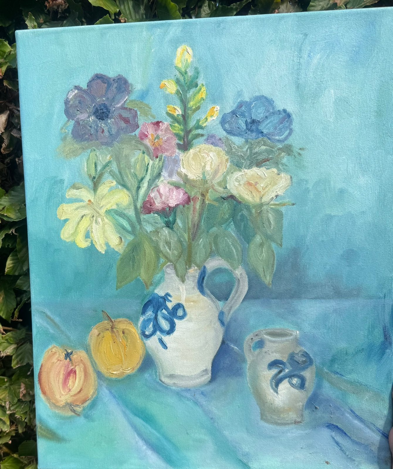 olieverfschilderij / bloemenstilleven, Antiek en Kunst, Ophalen