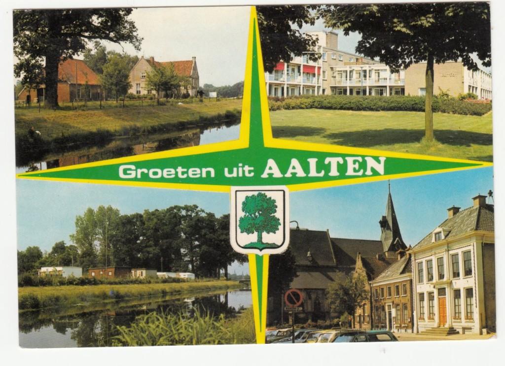Aalten 4 luik gelopen 1983 met zegel, Verzenden, 1980 tot heden, Gelopen, Gelderland