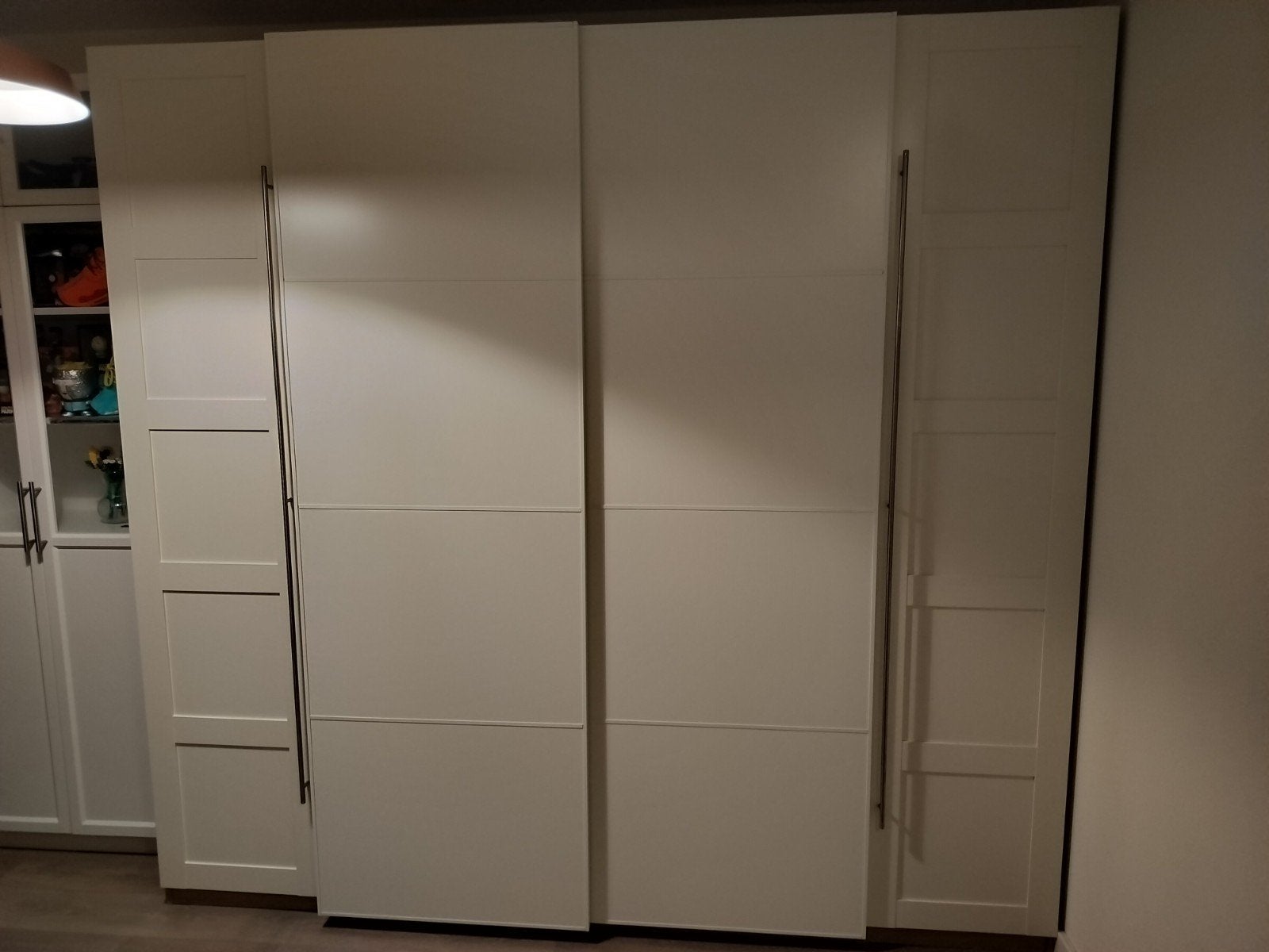 Ikea Pax kast wit met indeling en schuifdeuren (238cm), Ophalen, Gebruikt, 200 cm of meer, Scandinavisch