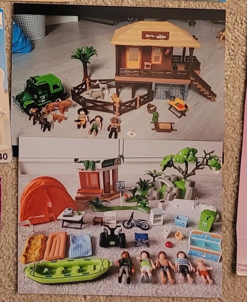 playmobil 2 sets camping en safari, Ophalen of Verzenden, Gebruikt
