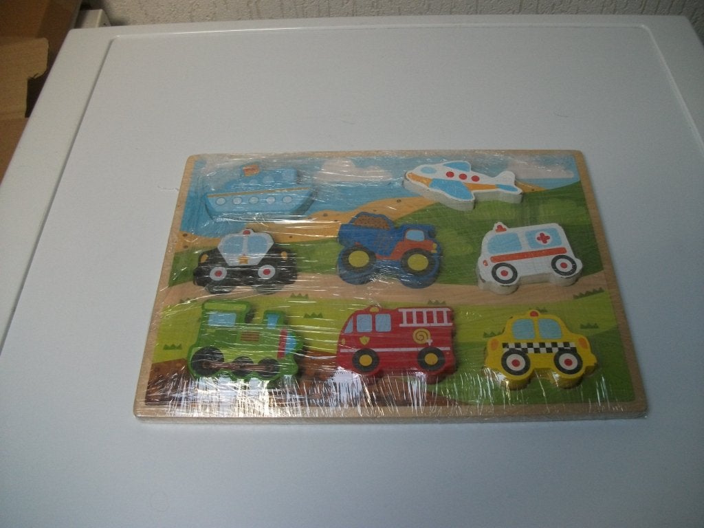 Puzzel dikke stukjes vervoer 8 delig, Ophalen of Verzenden, Gebruikt