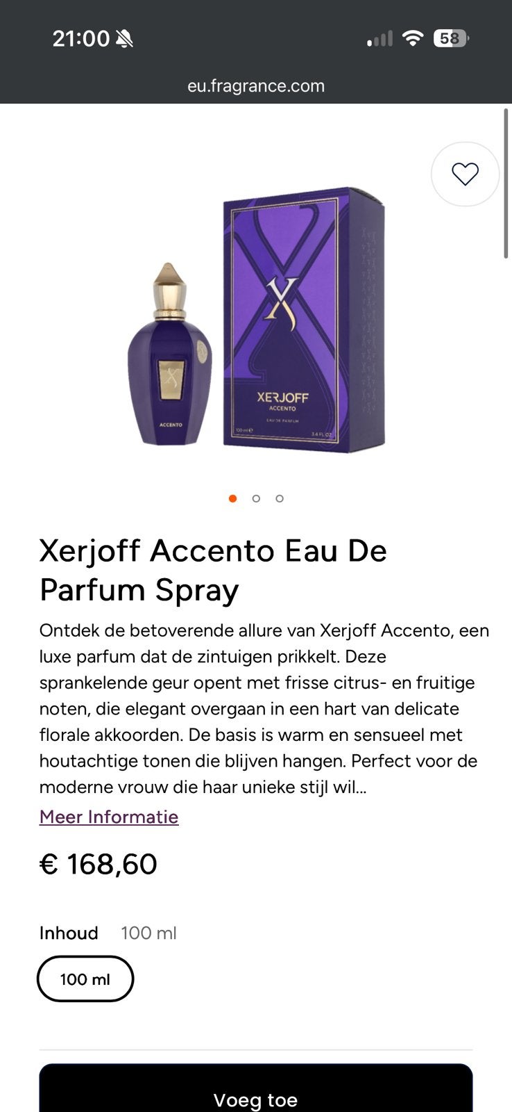 Xerjoff Accento Eau de Parfum - 100 ml - Nieuw in doos, Ophalen of Verzenden, Nieuw