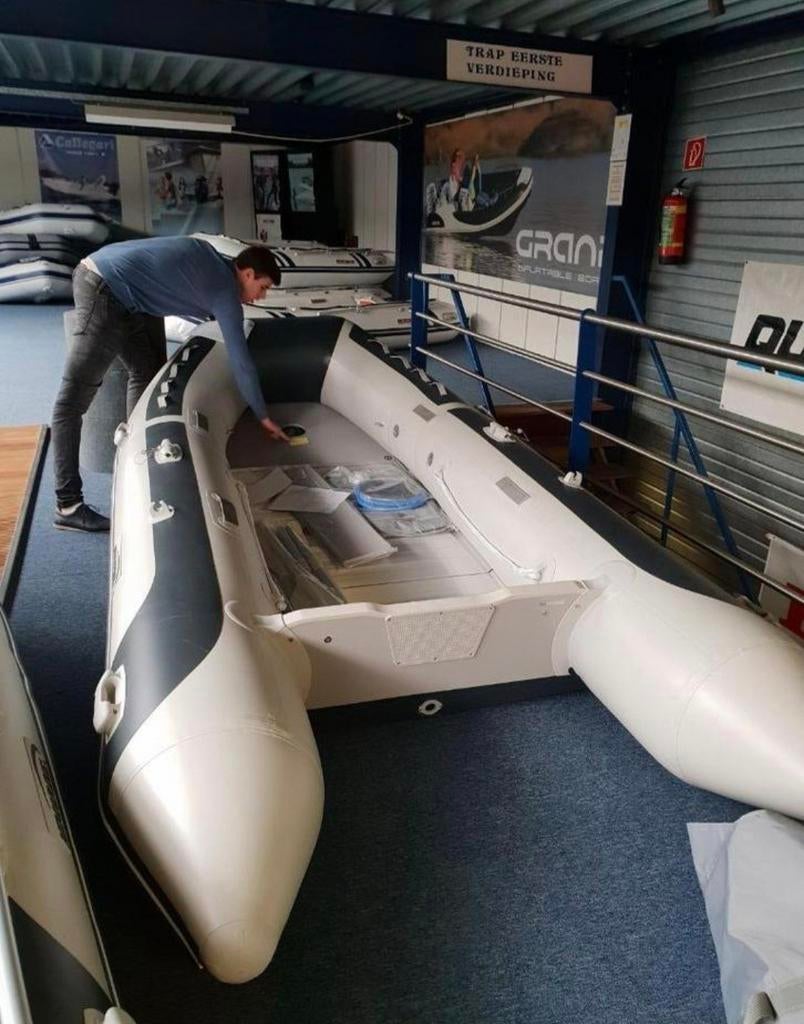 Rubberboot incl. 20 PK Suzuki motor ZO GOED ALS NIEUW !!, Watersport en Boten, Rubberboten, Ophalen, Motorslot, Nimarine