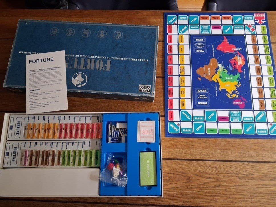 Fortune Bordspel spel vintage, Drie of vier spelers, Ophalen of Verzenden, Gebruikt, Parker