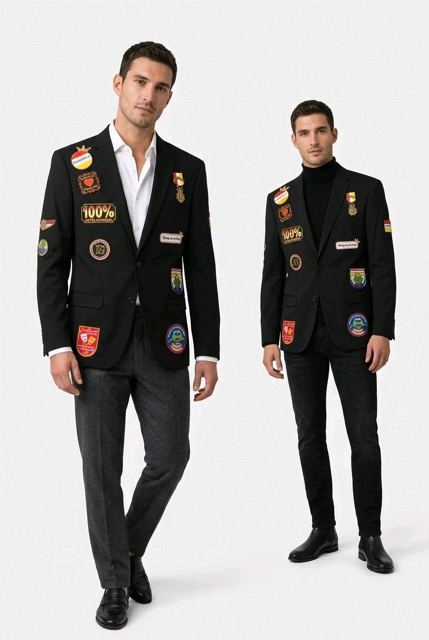 Mexx Carnavalsjas Oeteldonk met badges - Nieuw, Mexx, Bbb, Nieuw, Ophalen of Verzenden
