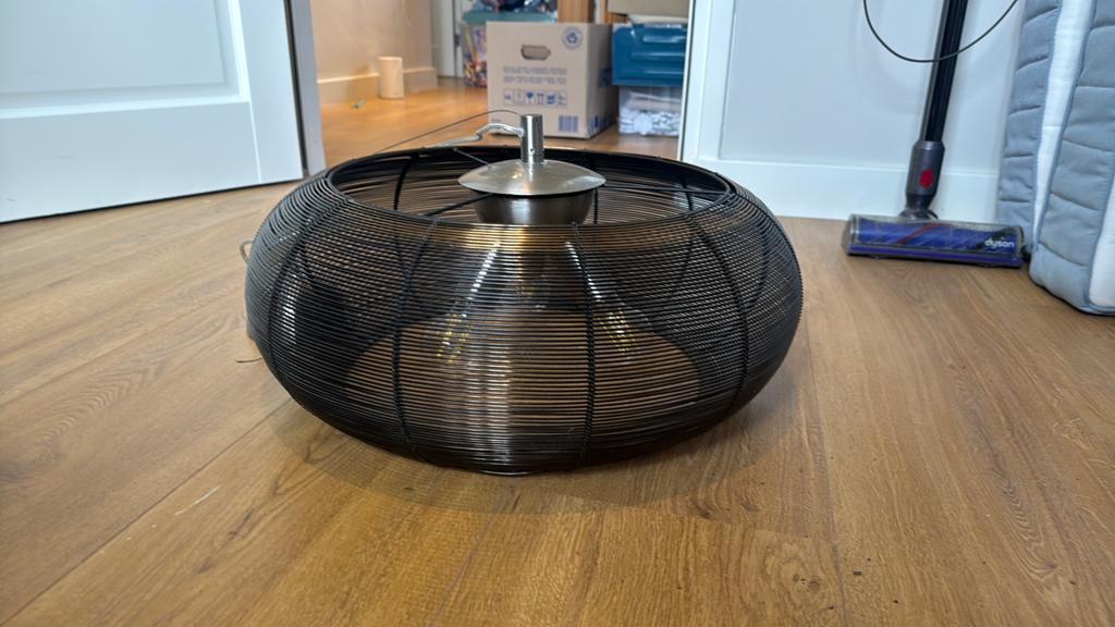 Leuke zwarte hanglamp, Ophalen of Verzenden, Gebruikt, Design/industrieel