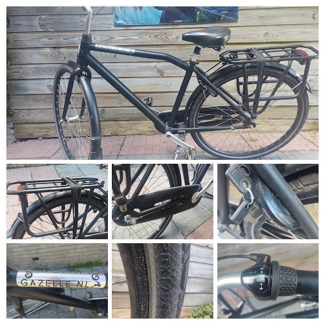 zwarte gazelle jongens fiets, 10 tot 13 jaar. 49 cm frame, Ophalen, Terugtraprem, Versnellingen, Nieuw