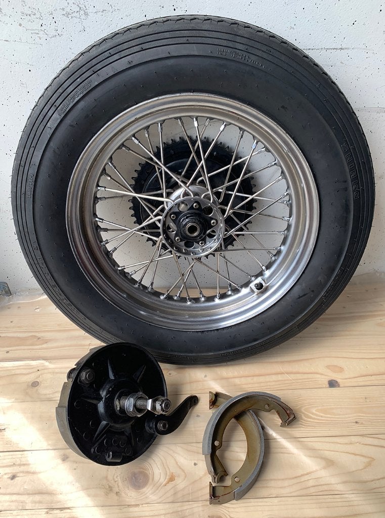 Achterwiel Panhead Harley-Davidson, Motoren, Ophalen, Gebruikt