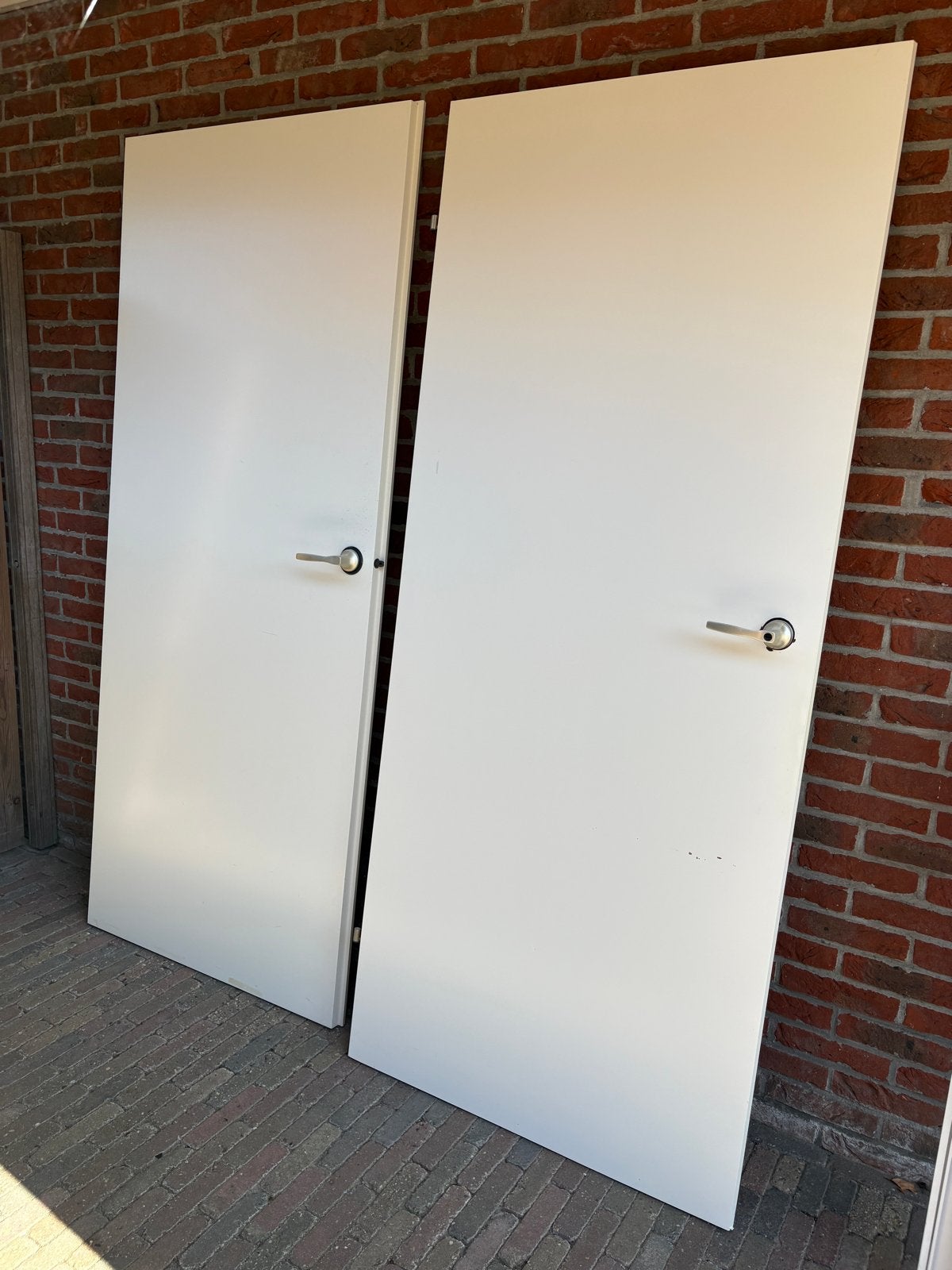 Gratis twee witte binnendeuren opdek, klink hoppe 83x201,5, Ophalen, Gebruikt, 80 tot 100 cm, Binnendeur