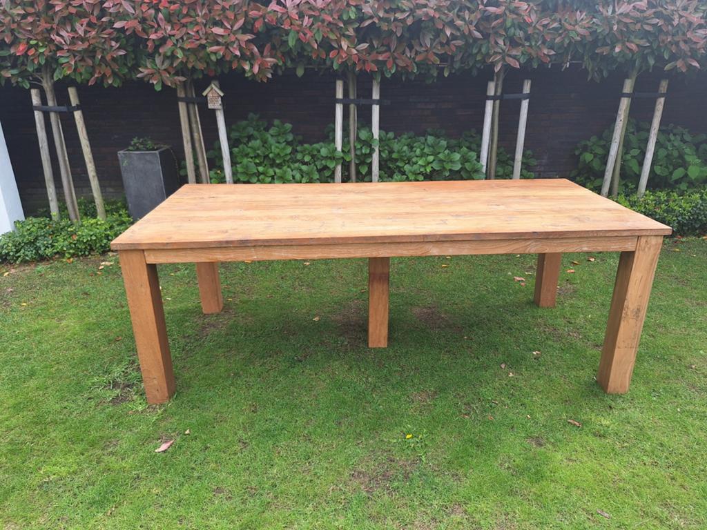 Mooi 6 persoons teak tafel, Tuin en Terras, Tuintafels, Ophalen of Verzenden, Zo goed als nieuw, Rechthoekig, Teakhout