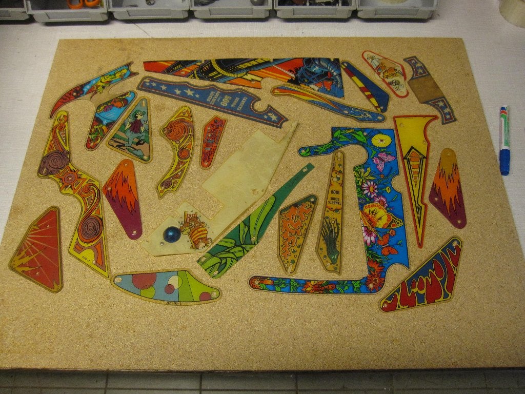 B58/59/60  lotjes gebruikte decor plastics, pinball, Ophalen of Verzenden, Gebruikt, Elektronisch, Onderdeel of Defecte kast